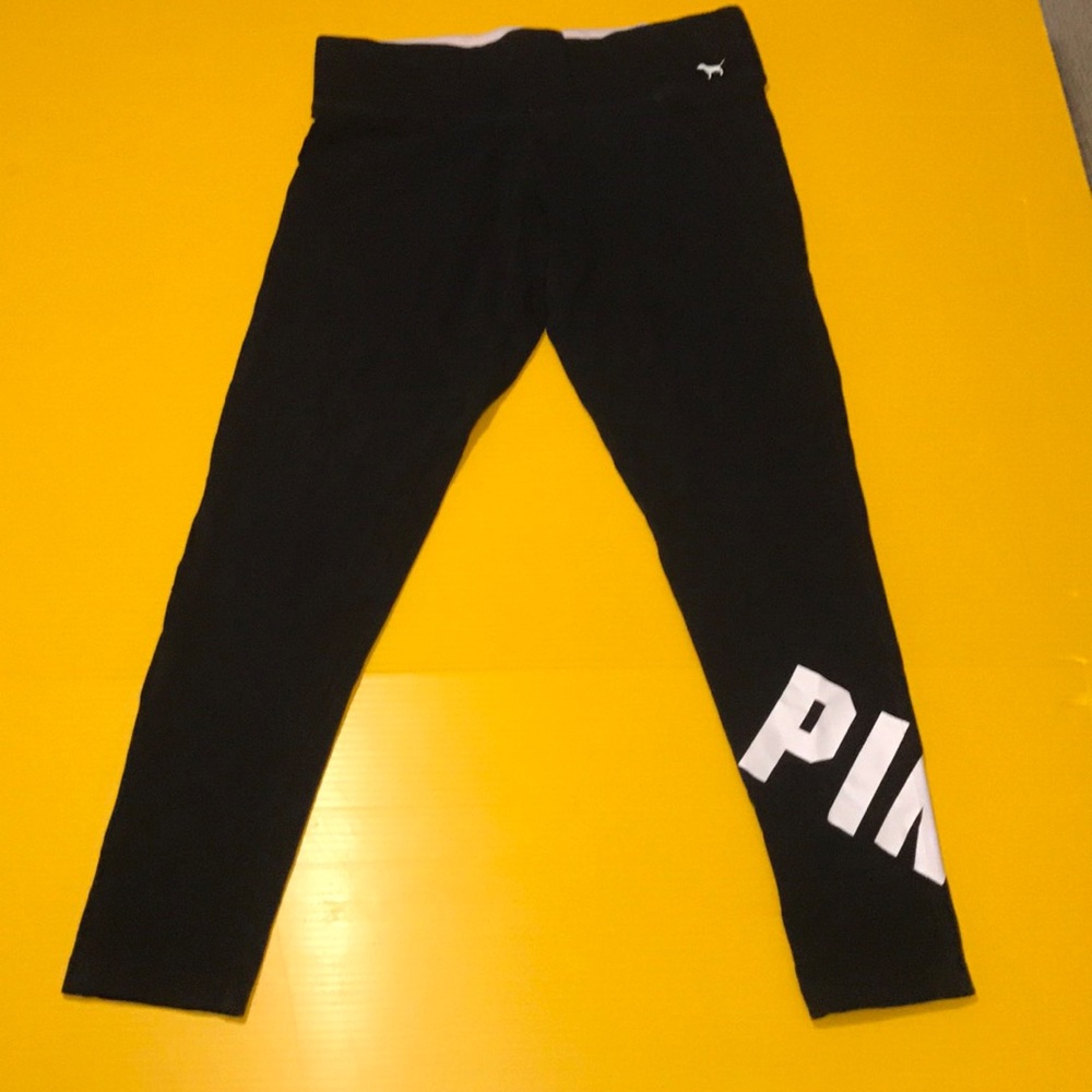 🛑SOLD🛑 PINK YOGA Pants Victoria's Secret Size M - Picture 2 of 8